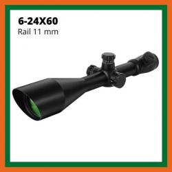 Lunette de visée 6-24X60 - Rail 11 mm - Grande portée - Livraison gratuite et rapide