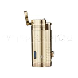 Briquet Chalumeau Cigare Cohiba 3 Torches, Couleur: Or