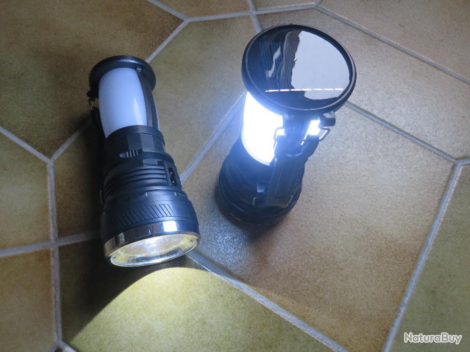 DUO de Lampe Torche Solaire & Secteur - Modèle Rechargeable à Led pour  Camping, Chasse ou Pêche - Lampes (9525231)