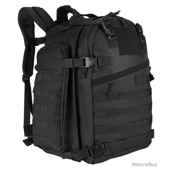 Sac  Dos 46L Style Militaire Tactique Multifonction Impermable Pche Chasse Trekking Camping Noir