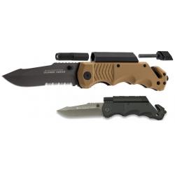 Couteau pliant tactique / survie-K25 Tan