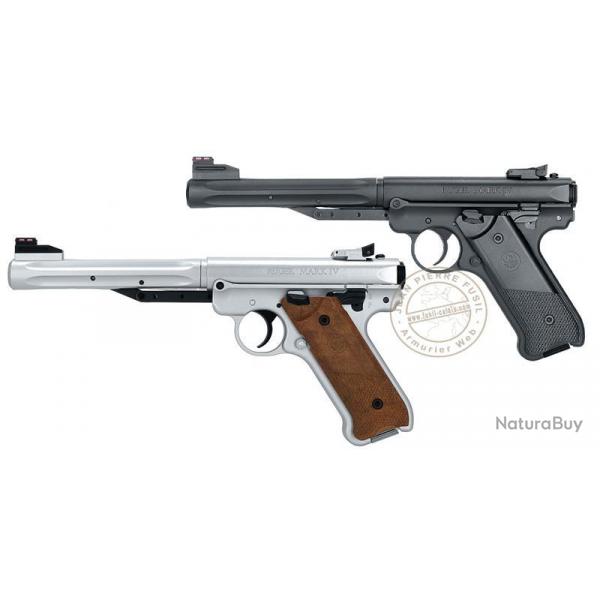 Pistolet  air comprim 4,5 mm RUGER MARK IV (3 Joules max) Inox