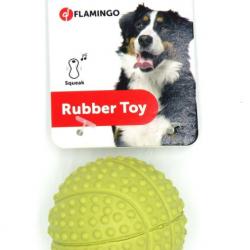 1 Balle en caoutchouc ø 5.5 cm pour chien couleur aléatoire