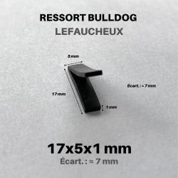 Ressort Bulldog [17x5x1] Écart 7 mm