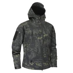 ENCHERE !! Veste à Capuche Tactique CPBK Tenue Militaire Coupe-Vent Manteau Vêtement Homme Chasse