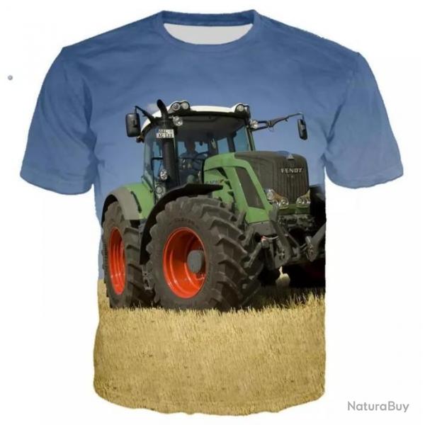 !!! LIVRAISON OFFERTE !!! Tee-shirt 3D raliste chasse pche agriculture tracteur rf 519