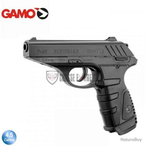 Pistolet GAMO P25 Blowback 3,98 Joules Cal 4,5 Co2