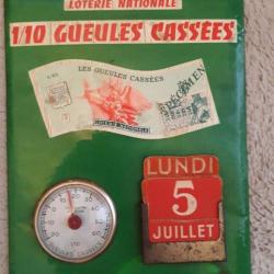 Collection ancien calendrier loteries des geulles cassèes WW 1