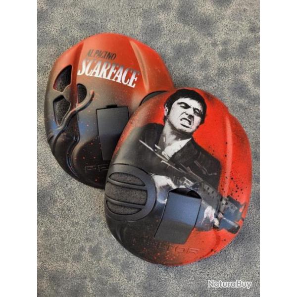 Coque Peltor Sporttac 3M personnalise Scarface