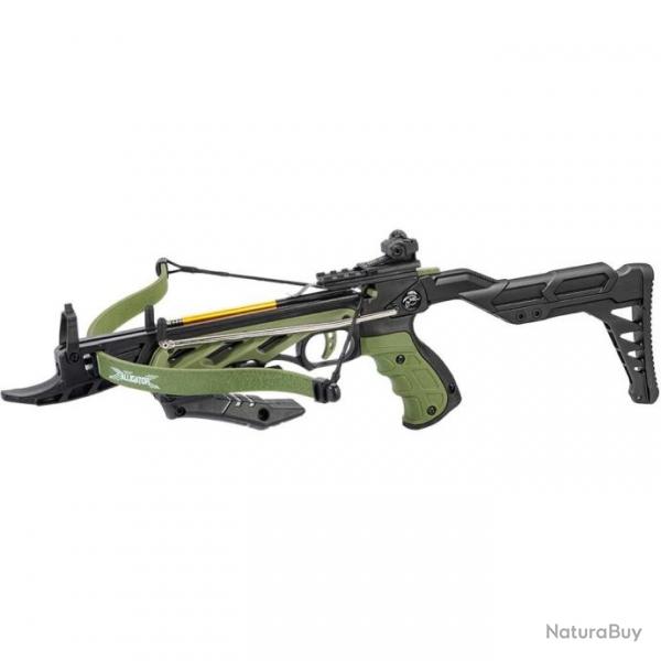 Mini arbalte Alligator TCS2 avec crosse rglable 80 lbs Vert Olive