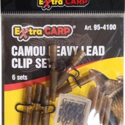 Clip Plomb Extra Carp Heavy Lead Clip Set Camou (par 6)