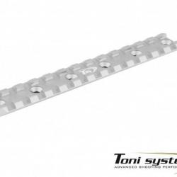 Picatinny rail court 6 trous, long. 135mm, entr. 25mm (pour tubes devant ADC) - Gris - TONI SYSTEM