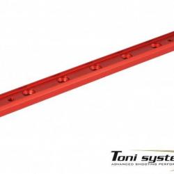 Adaptateur Picatinny - longueur 170 mm, entraxe 25 mm - Rouge - TONI SYSTEM