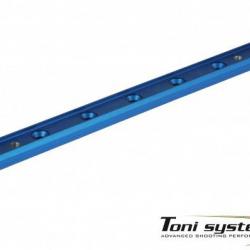 Adaptateur Picatinny - longueur 170 mm, entraxe 25 mm - Bleu - TONI SYSTEM