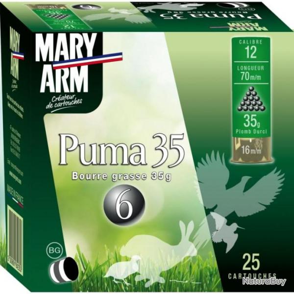 1 boite de cartouches Mary Arm Puma 35 BG cal 12/70 plomb 7