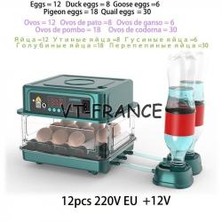 Incubateur Oeuf Automatique Pro, Modele: 12 Oeufs 220V+12V