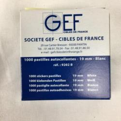 GEF - 1000 pastilles autocollantes -19mm-