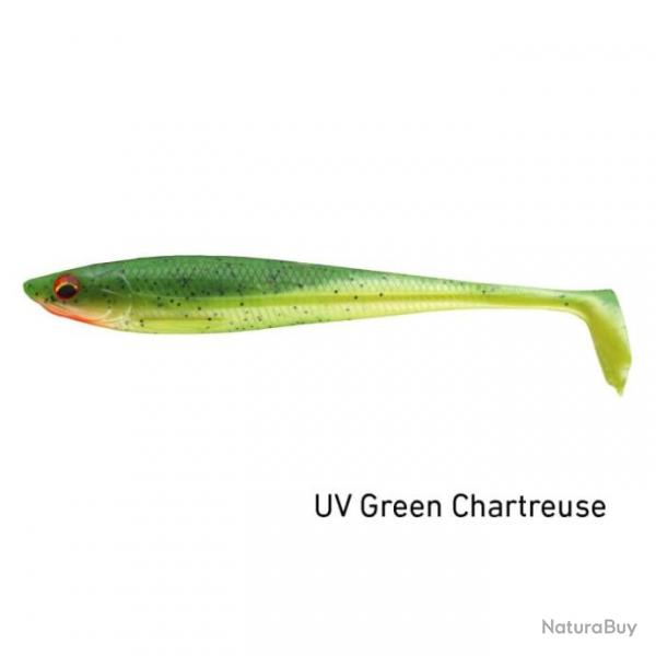 Leurre souple Daiwa Prorex Duckfin Shad - Par 5 - UV Green Chartreuse / 13 cm / 12 g