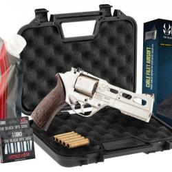 Pack Airsoft revolver CO2 CHIAPPA RHINO 50DS + Co2 + billes + douilles CNC + cible + mallette