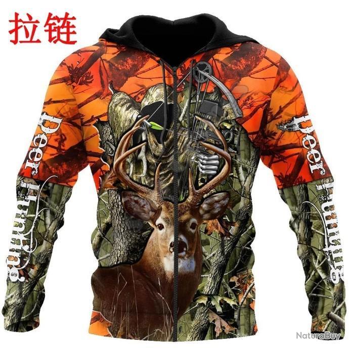 Sweat chasse 3D ref150 Pulls et sweat de Chasse 9558645