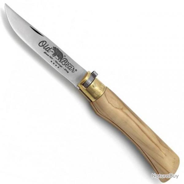 Old Bear - Couteau Pliant Artisanal Olivier Lame Inox - 308 - 308.XL