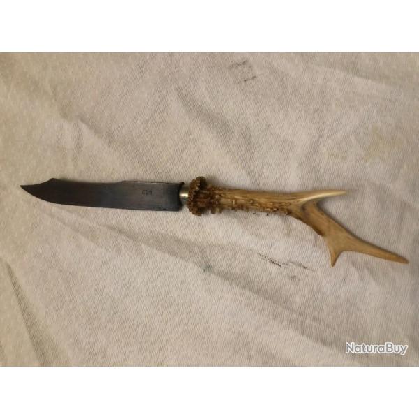 couteau de chasse manche bois de cerf CUTARD A PARIS