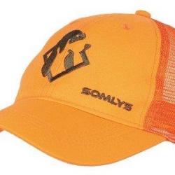 Casquette enfant maille orange Somlys