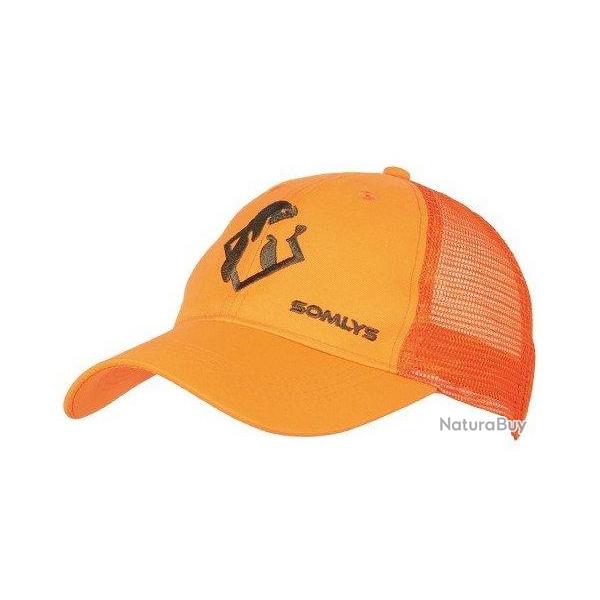 Casquette enfant maille orange Somlys