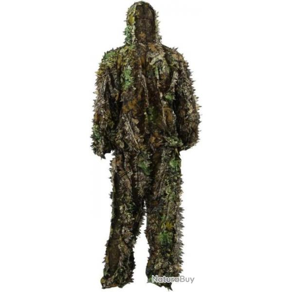 Tenue Camouflage Chasse Militaire Ghillie 3D Ajustable pour Homme Femme Taille S