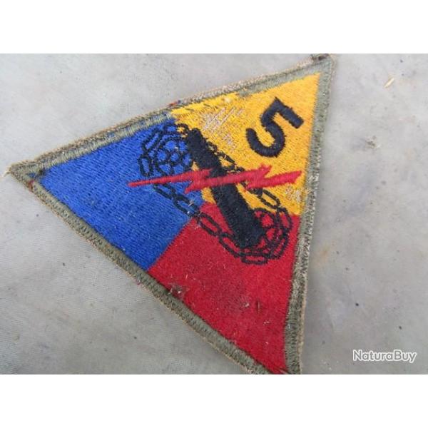 patch 5 division blinde ww2 US insigne deuxime guerre amricain grade GI dbarquement Europe