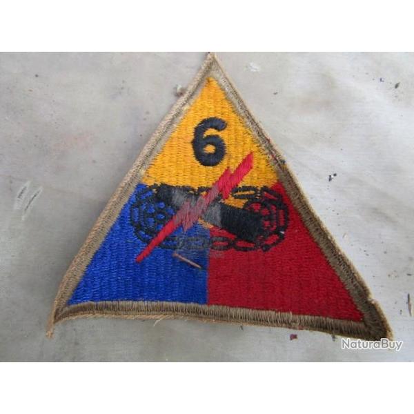 patch 6 division blinde ww2 US insigne deuxime guerre amricain GI dbarquement Europe