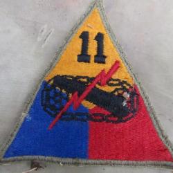 patch 11 ° division blindée ww2 US insigne deuxième guerre américain GI débarquement Europe