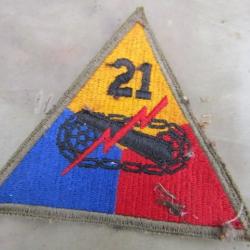 patch 21 ° division blindée ww2 US insigne deuxième guerre américain GI débarquement Europe