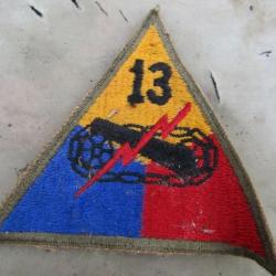 patch 13 ° division blindée ww2 US insigne deuxième guerre américain GI débarquement Europe