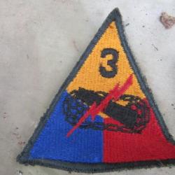 patch 3 ° division blindée ww2 US insigne deuxième guerre américain GI débarquement Europe