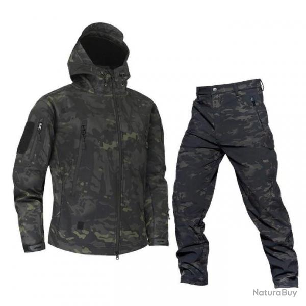 Ensemble Tenue Militaire Tactique CPBK Camouflage Veste Pantalon Uniforme Vtement Chaud Chasse