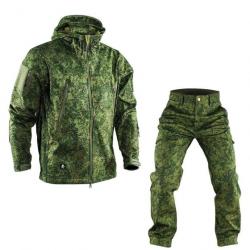 Ensemble Tenue Militaire Tactique RU Camouflage Veste Pantalon Uniforme Vêtement Chaud Chasse Neuf