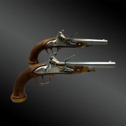 Paire de Pistolet d'officier modèle 1816 - XIXème siècle - France