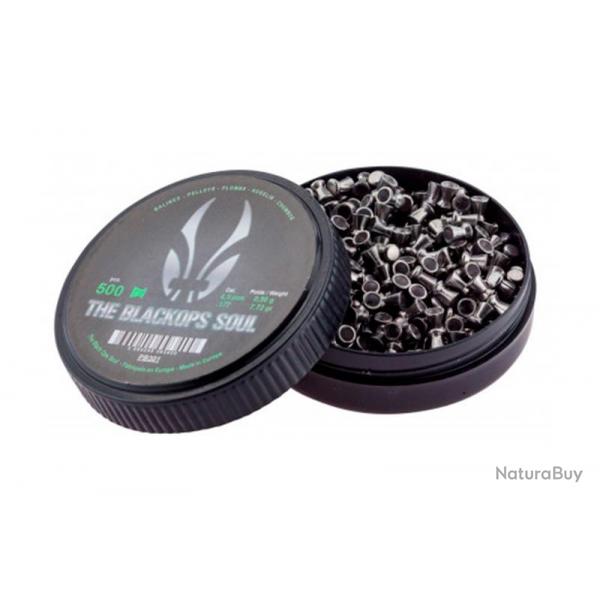 500 Plombs Black Ops Soul Tête Plate 4.5mm