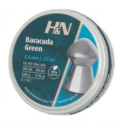Diabolos sans plomb H&N BARACUDA GREEN 5,5mm par 200
