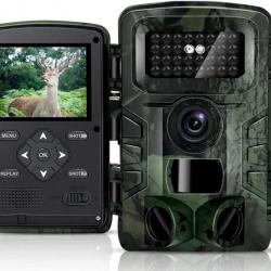 Caméra de Chasse HD Écran LCD 2,4" Piège Photographique Infrarouge Étanche IP54