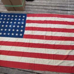 grand drapeau 48 étoile jus US army ww2 seconde guerre débarquement marqué GI Américain Amérique USA