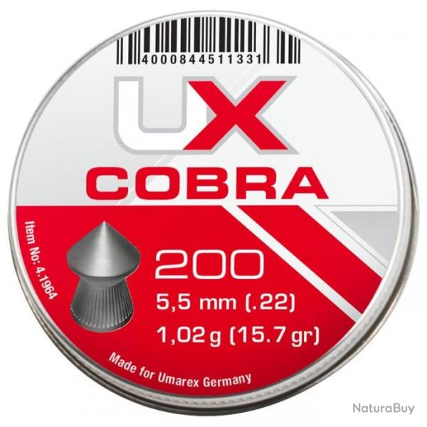 Plombs Cobra umarex  Tte POINTUE  Cal 5.5 mm  Boite de 200