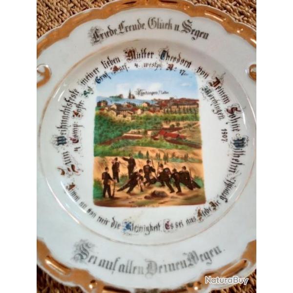 Assiette de rserviste allemand 1907