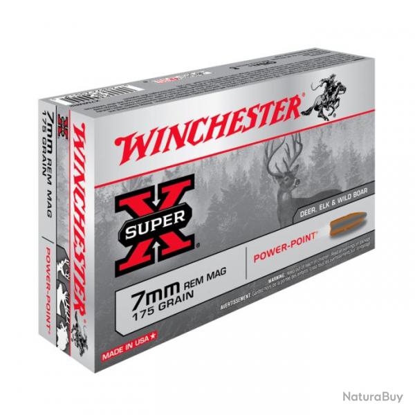 Balles De Chasse Winchester Power Point Calibre 7mm REM-175 grains