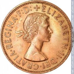 Pièce collection Bronze One Penny (1 PENNY) à l'Effigie de la Reine ELIZABETH ll D'ANGLETERRE