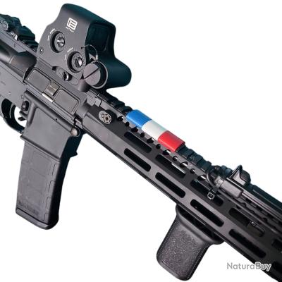Your French Tools Drapeau Rail Picatinny - Accessoire Personnalisation Arme/Airsoft, Impression 3D