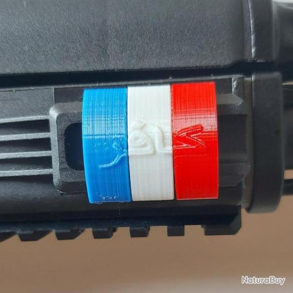 Clips Couvre-Rail Picatinny infidle FRANCE Bleu Blanc Rouge