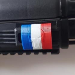Clips Couvre-Rail Picatinny style Punisher FRANCE Bleu Blanc Rouge