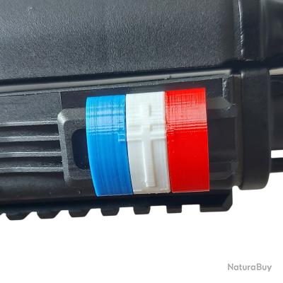 Clips Couvre-Rail Picatinny spartiate FRANCE Bleu Blanc Rouge - Couvre